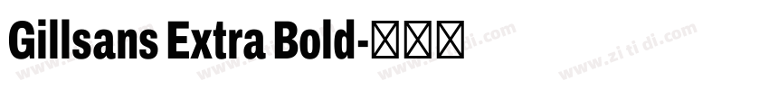 Gillsans Extra Bold字体转换